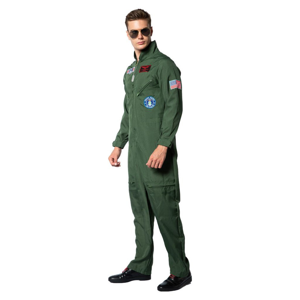 (Adult, S) Adult Top Kids Gun Maverick Cosplay Costume Pilot Outfit Halloween Suit Carnival