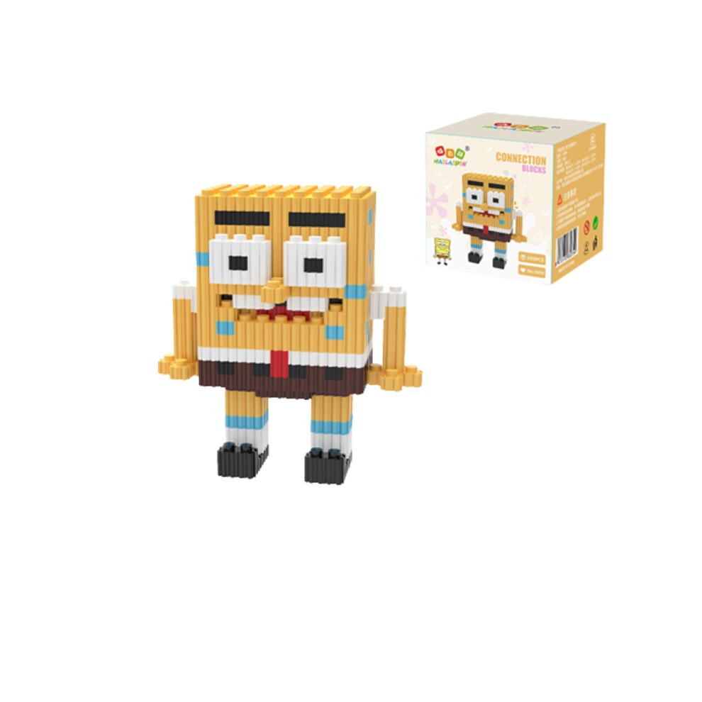 (Sponge Bob, 699Pcs) Sponge Bob Patrick Star Building Blocks Toy Mini Figures Kids Birthday Gift Xmas