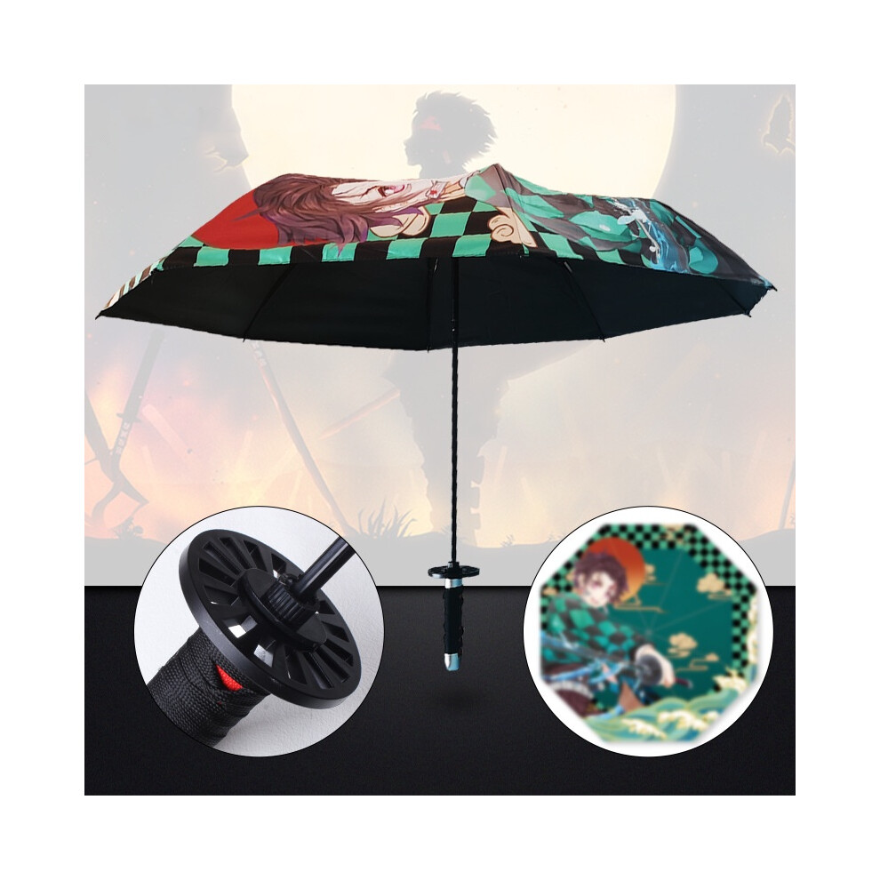 (Tanjirou) Slayer Demon Anime Cosplay Tomioka Tanjirou Zenitsu Umbrella Protect Sun Rain