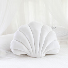 (White, 46*33cm/18.1*12.9in) Shell Soft Super Pillow Plush Toys Home Decoration Pillow Siesta Office