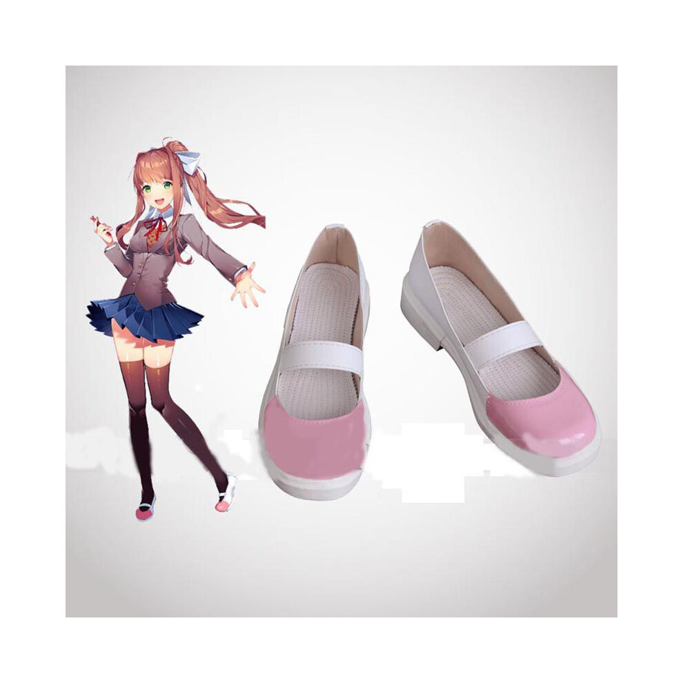(EU39=Foot Length24.5cm) Doki Doki Literature Club Monika Cosplay Shoes Sayori Yuri Natsuki Women Shoes