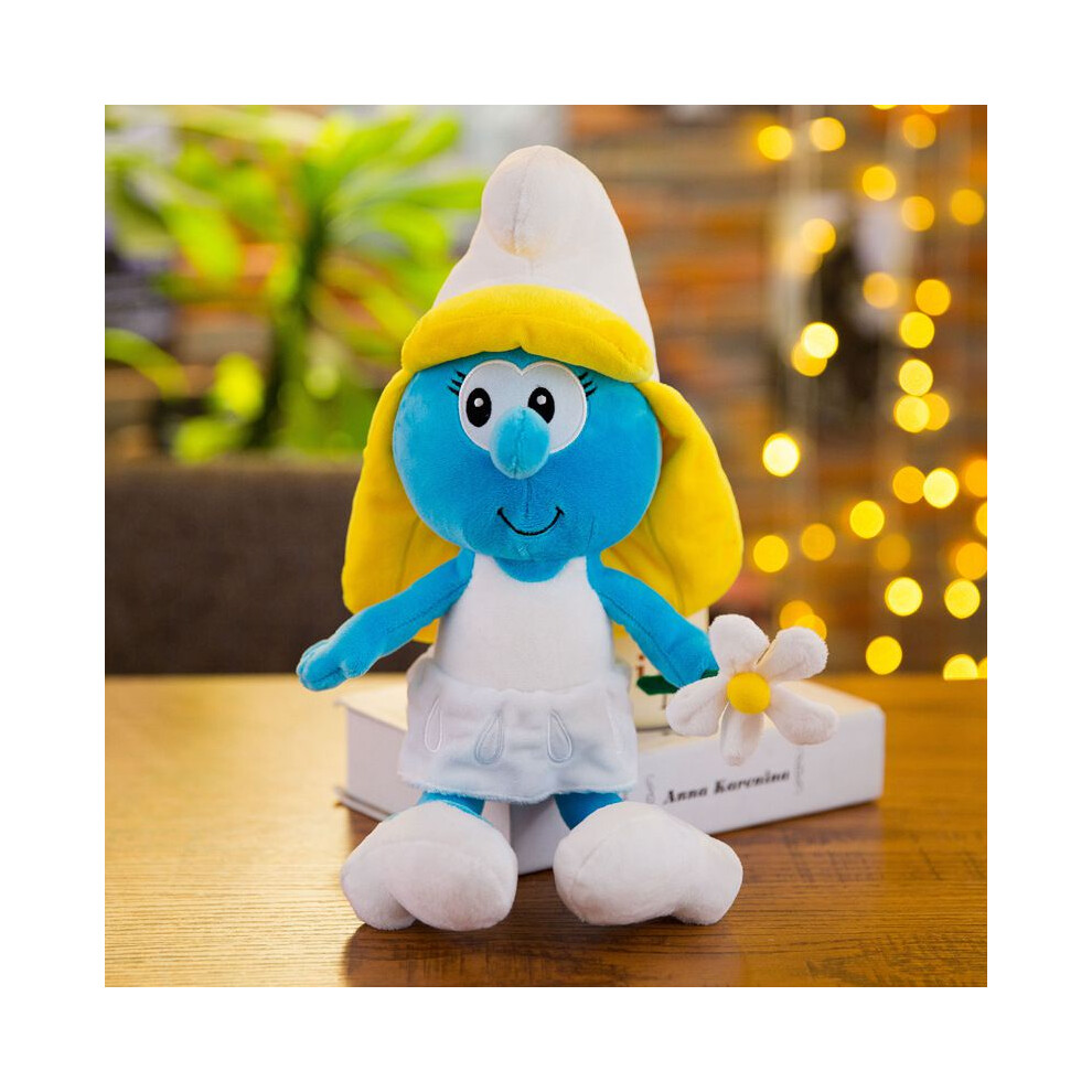 (Flower) Smurfs Movie The Same Doll Plush Toy Pillow Cartoon Childrens Birthday Gift