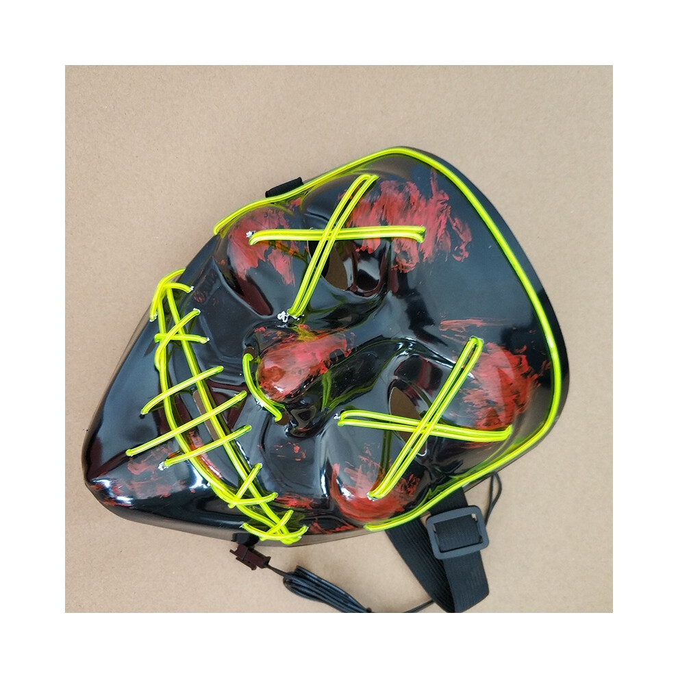 (LightGreen) Led Light Mask Up Funny Mask The Purge Election Year Great Cosplay Halloween For-image-OPC-PGXDJFC-NEW