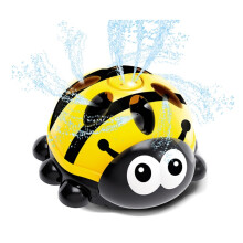 (Yellow Ladybug) Spray Water Outdoor Toy Children Cute Turtle Ladybug Toy Garden Lawn Summer