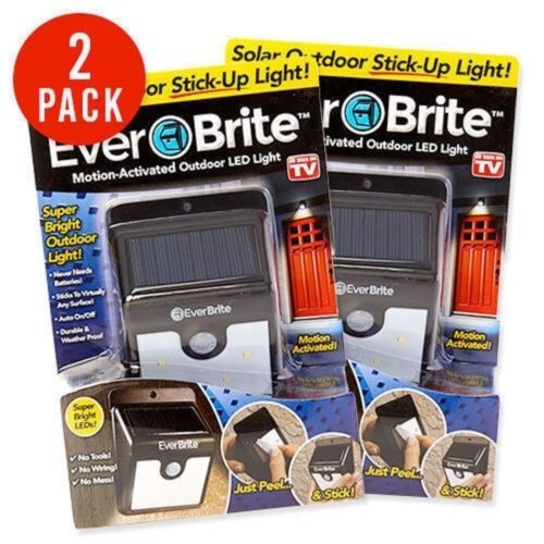(White#) Pack Ever 4 Brite Led Outdoor Lightas On Tv Everbrite Solar Powered Wireless