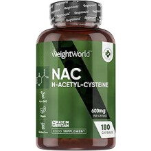 NAC N-Acetyl-Cysteine 600mg - 180 Vegan Capsules - 6 Month Supply - Precursor to Glutathione - UK Made