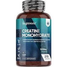 Creatine Monohydrate Tablets - 3000mg per Serving (1000mg/Tablet) - 270 Vegan & Keto Friendly Tablets (3 Month Supply)