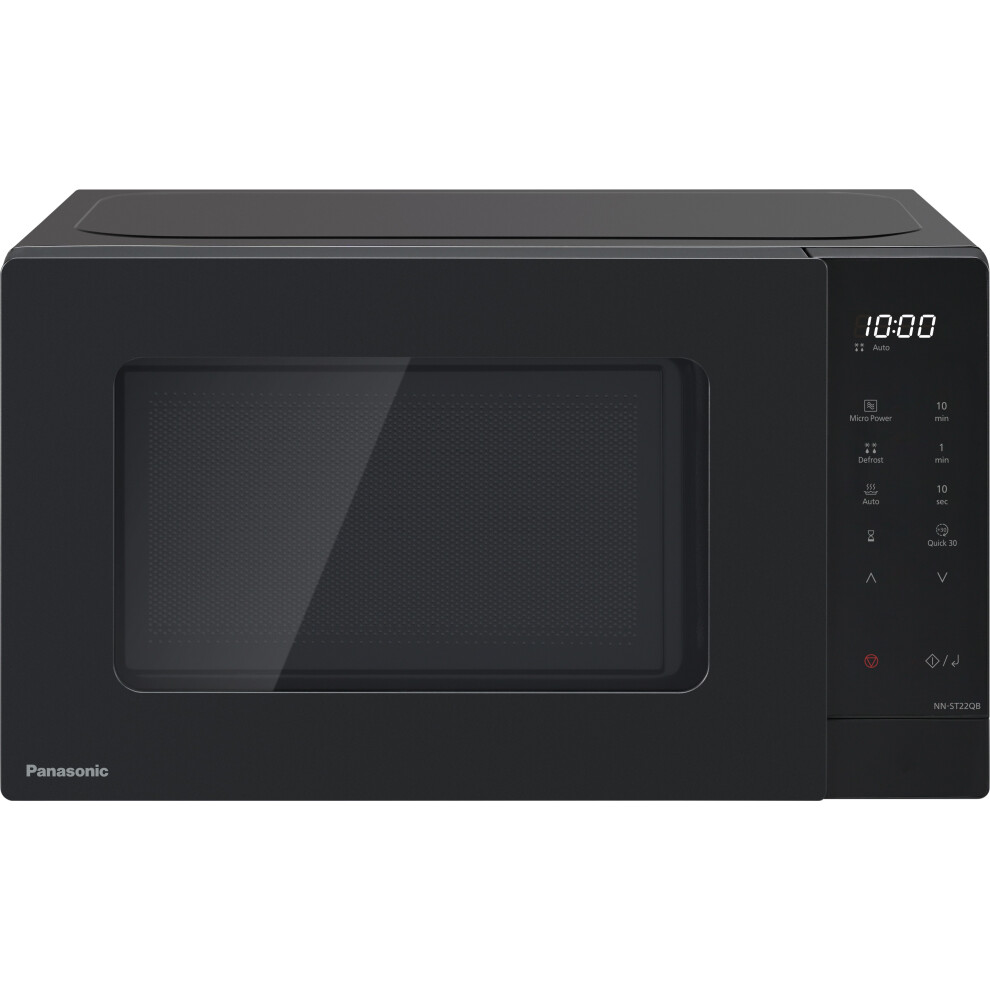 Panasonic NN-ST22QBBPQ 20 Litre 26cm High, Freestanding Small Standard Microwave Oven - Black