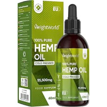 Hemp Seed Oil 60ml - High-Strength Cold-Pressed Drops - Rich in Omega 3 6 9 - Natural & Vegan