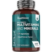 WeightWorld Multivitamin Tablets for Men & Women – 400 Vegan Tablets (1+ Year Supply) with Peppermint Flavour