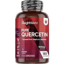Pure Quercetin 1000mg - 180 Vegan Capsules - High Strength - 2 Per Serving