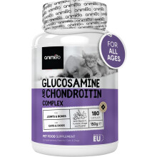 Glucosamine for Dogs & Cats with Chondroitin 1075mg - 180 Capsules with Turmeric, Ginger & Vitamin C