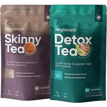 Skinny & Detox Tea Combo - 56 Bags - 28 Day Programme with Green Tea & Herbs