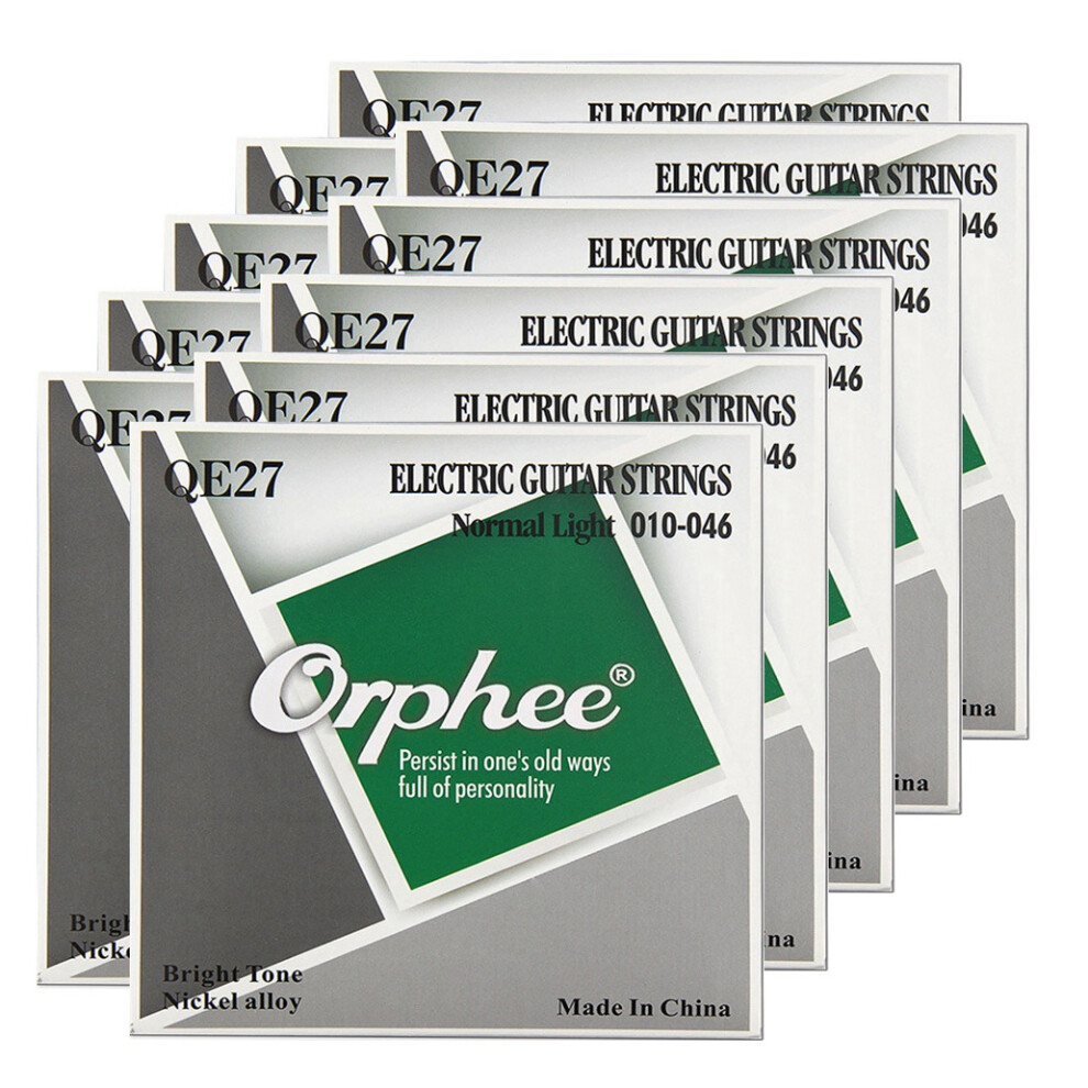 10 Set Professional Guitar Strings QE27 Nickel Alloy Plated Replacement
