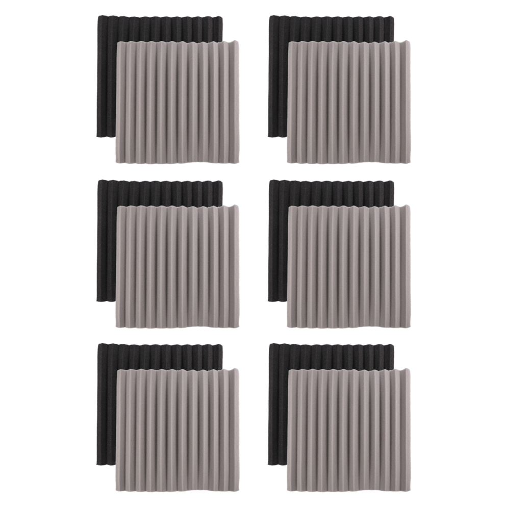 12 Pcs Acoustic Foam Board,Studio Wedge Tile,Acoustic Soundproof Pyramid Studio Treatment Wall Panel 2.5X30x30cm 4851815524863