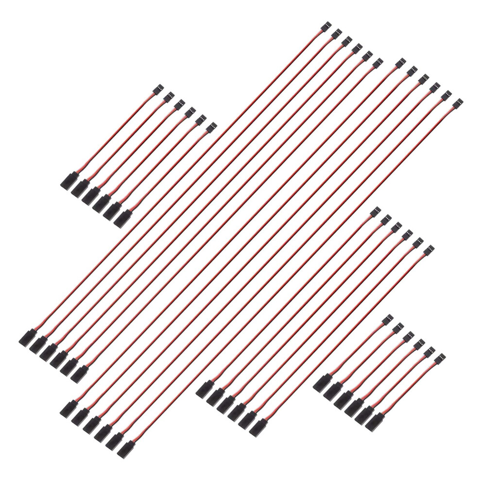 Photos - Electrical Wire & Cable 30 Pcs 3-Pin Extension Cable Cord Male To Female Lead Wire Connectors for Servo Remote Control Parts - 5 Sizes