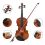 Wooden Violin: Solid Wood Popularization Violin, Beginner Practice Violin 8