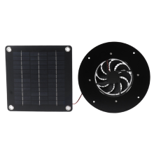 Solar Panel Exhaust Fan, 20W for Greenhouses, Pet Houses, Small Chicken Coops, Sheds, Window