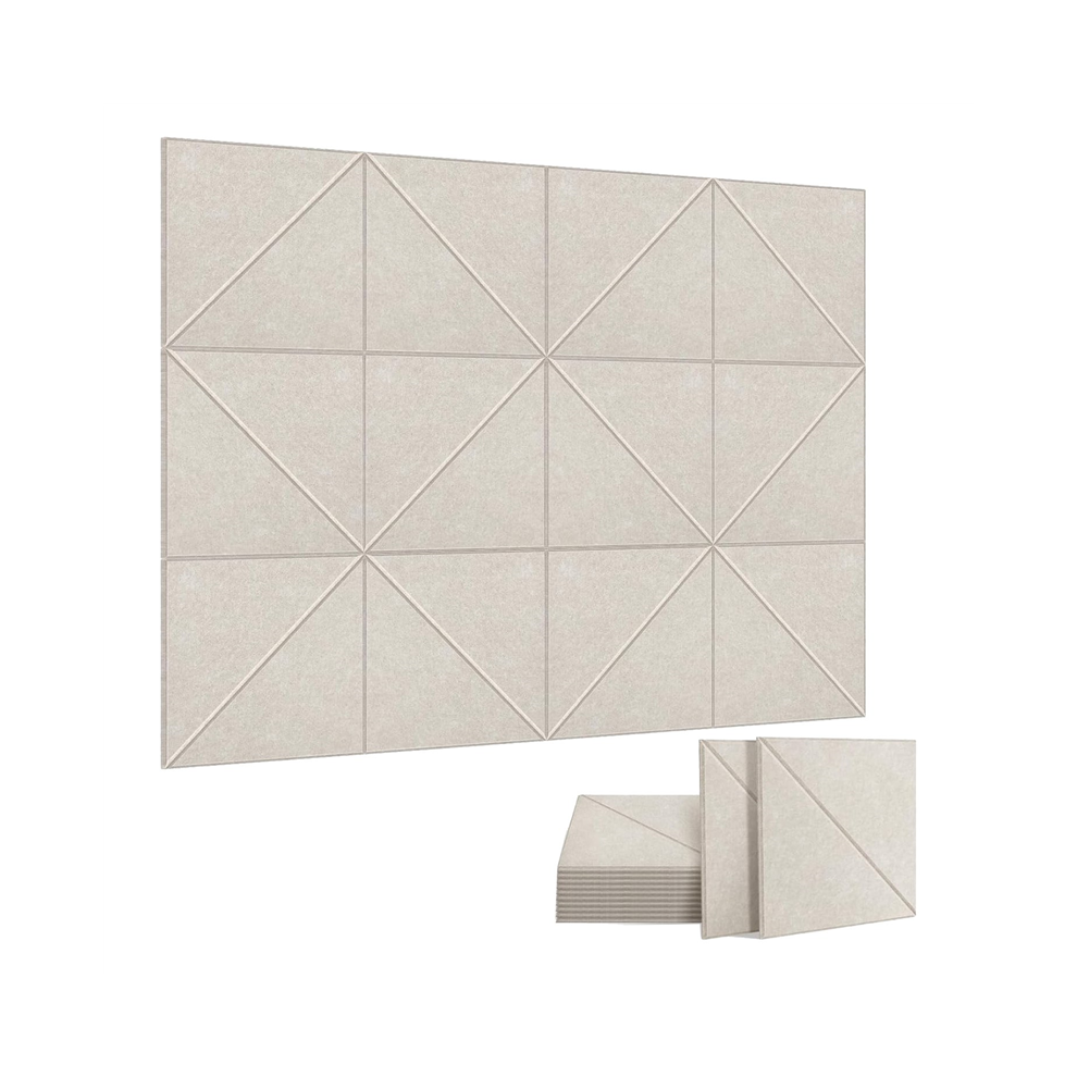 12 Pack Acoustic Panels, X 12Inch Decorative Soundproofing Wall And Ceiling Acoustical Panels Shallow Camel 4851815567006