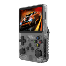 R36S Retro Handheld Video Game Console Linux System 3.5 Inch IPS Screen Portable Pocket Player 128GB Games-Black