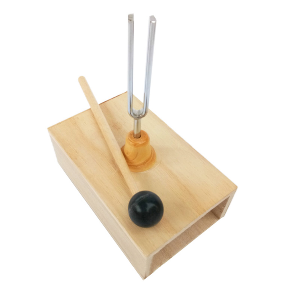 Exogio 512Hz Tuning Fork With Wooden Resonator For Sound Therapy, Yoga, Meditation And Relaxation