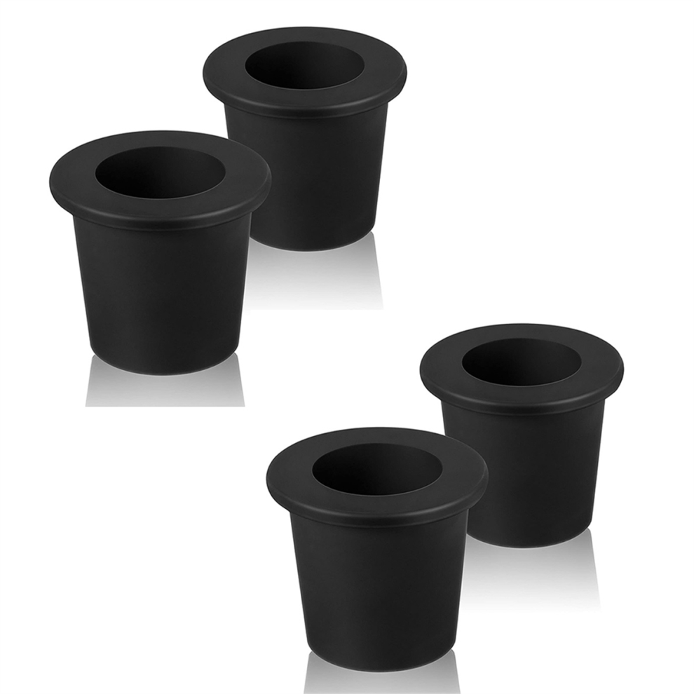 4Pieces Patio Table Umbrella Hole Ring Cone Stabilizer Sleeve for 2 to 2.5 Inch Hole,Black