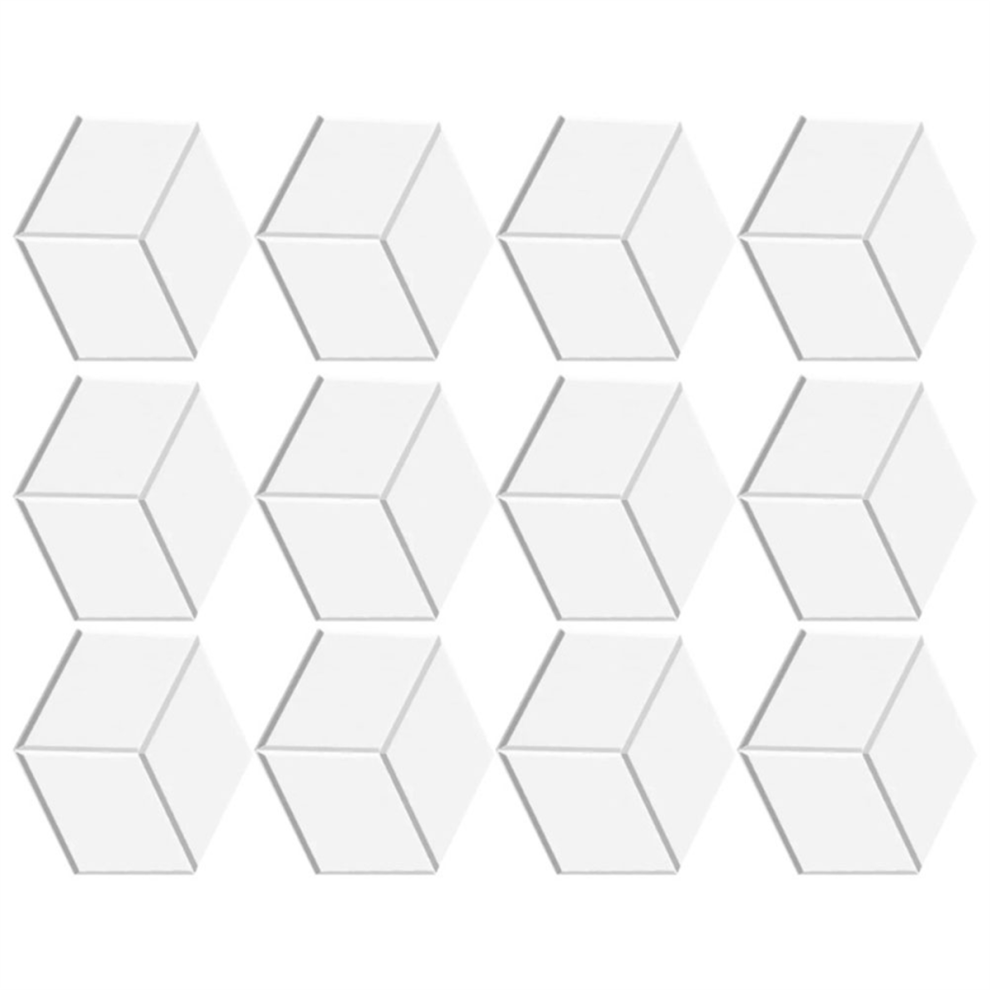 12Pack Acoustic Panels With Self-Adhesive, 12X10.2x0.4inch Sound Proof Foam Panels, Absorbing Tile For Walls White 4853346361139