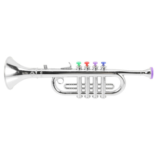 Children'S Musical Instruments Stage Performance Props Four-Tone Trumpet (Basic Board) Silver 1
