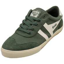(8) Gola Badminton Mens Casual Trainers in Green Off White