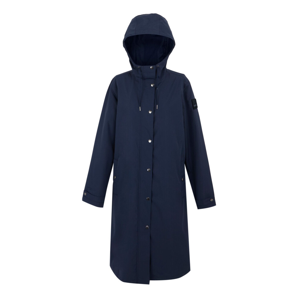 (14 UK, Navy) Regatta Womens/Ladies Reinna Long Length Waterproof Jacket