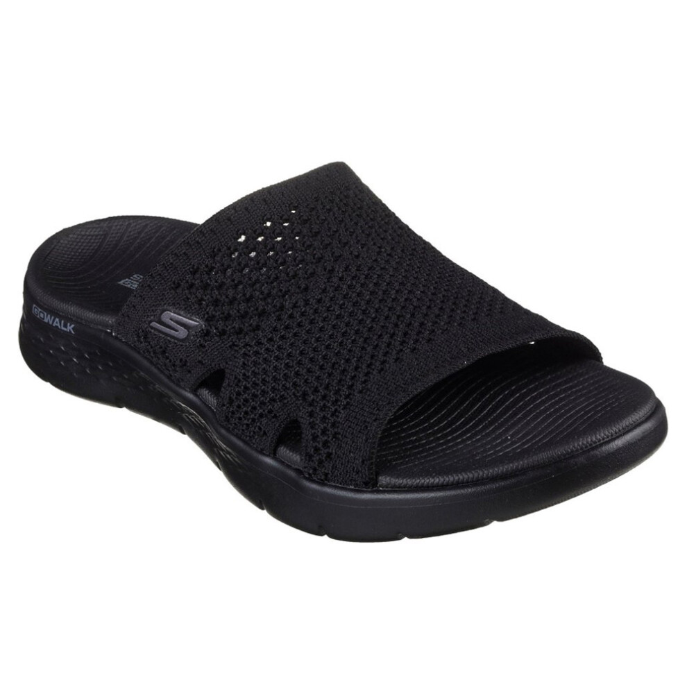 (6 UK, Black) Skechers Womens/Ladies Go Walk Flex Sandals