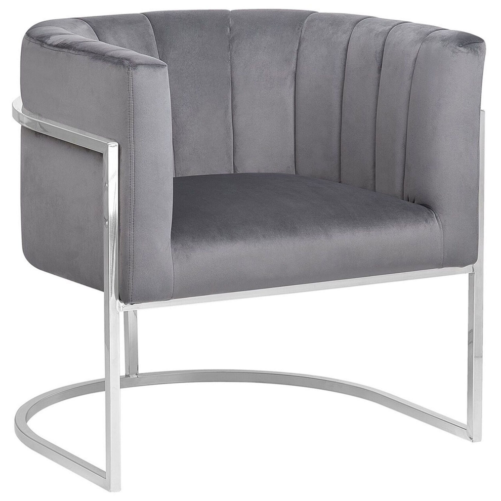 Armchair LARVIK Velvet Grey
