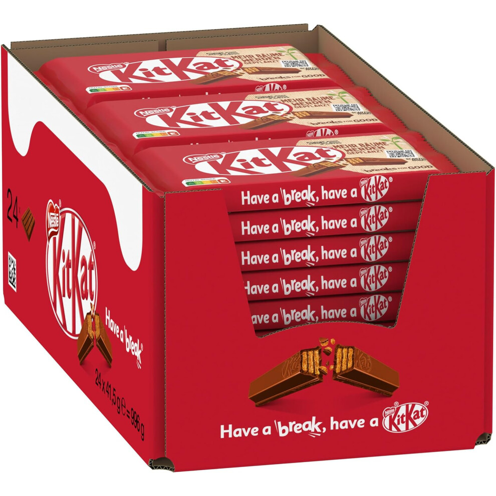 Kidzbuzz Nestle Kitkat Classic Chocolate Bar Chocolate Pack Of 24 (24X41.5g)