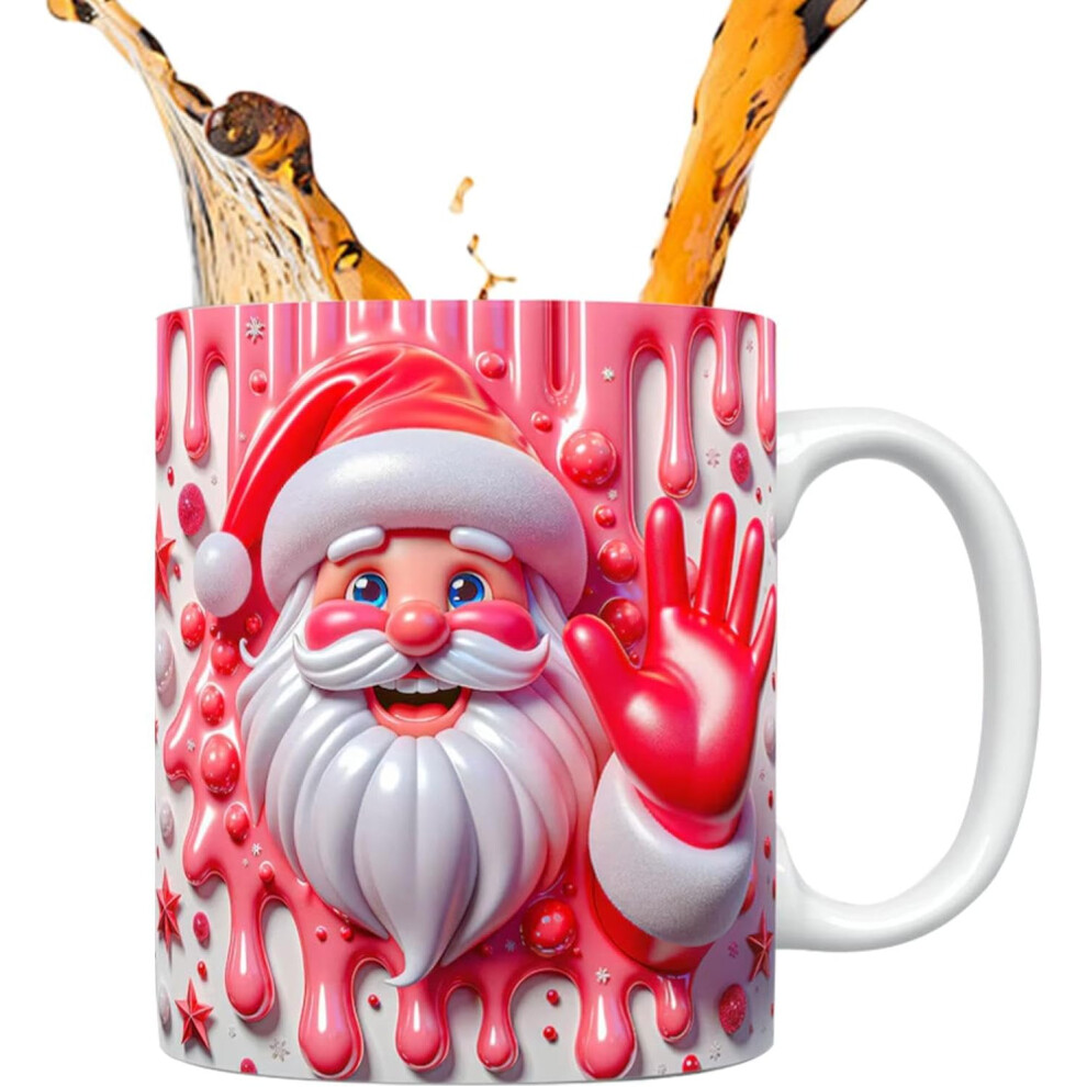(7) Effect Mugs | 350ml Effect Coffee Mug with Handle | Beverage Container Photobooth Props Santa Claus Drinking Cup for Milk, Juice
