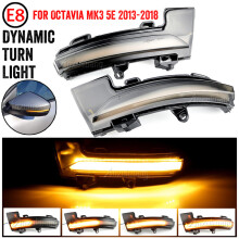 (Rauchschwarz)Dynamischer LED-Blinker für Skoda Octavia 3 Mk3 III A7 5E für VW T-roc Troc T-cross