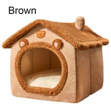 (Marrone-L) Muebles para animales domésticos Cuccia pieghevole Cuccia para animales domésticos Cuccia