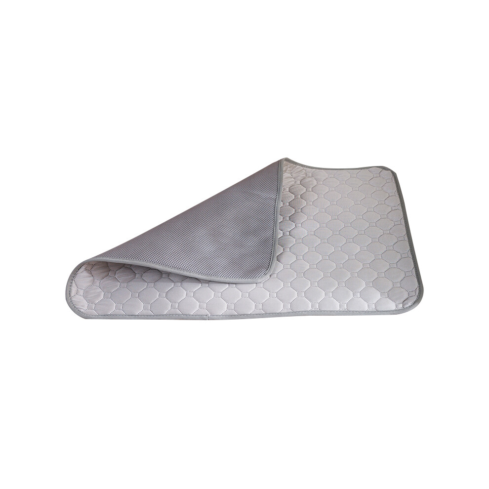 Tapis rafraîchissant pour chien (gris - 70 x 50 cm) - Lit d'été pour animal de compagnie - Imperméable