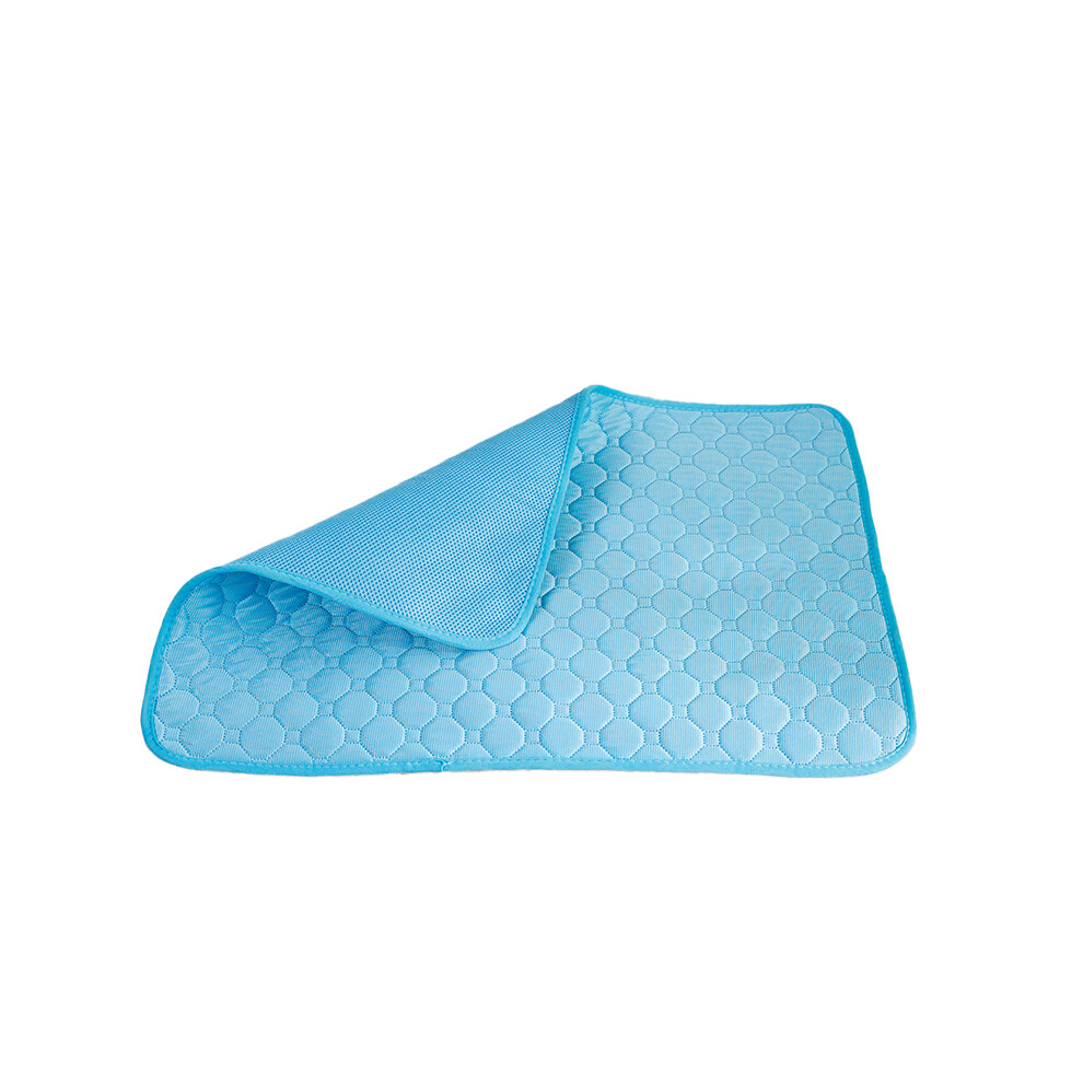 (Bleu-150x90cm) Tapis rafraîchissant pour chien, lit d'été pour animaux de compagnie, imperméable, tapis