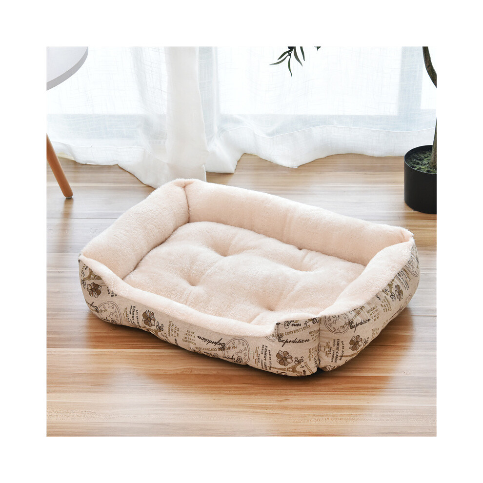 (15-58x42 cm) Grand panier pour chien, niche carrée couleur bonbon, pour petits, moyens et grands chiens
