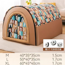 (H-M 40X35X35CM) Cuccia per cani rimovibile, calda, lavabile, per cani di taglia grande e media, portatile