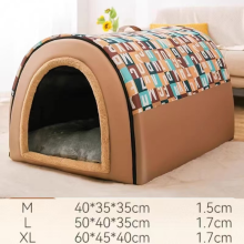 (F-XL 60X45X40CM) Cuccia per cani calda e rimovibile, lavabile, per cani di taglia grande e media, portatile