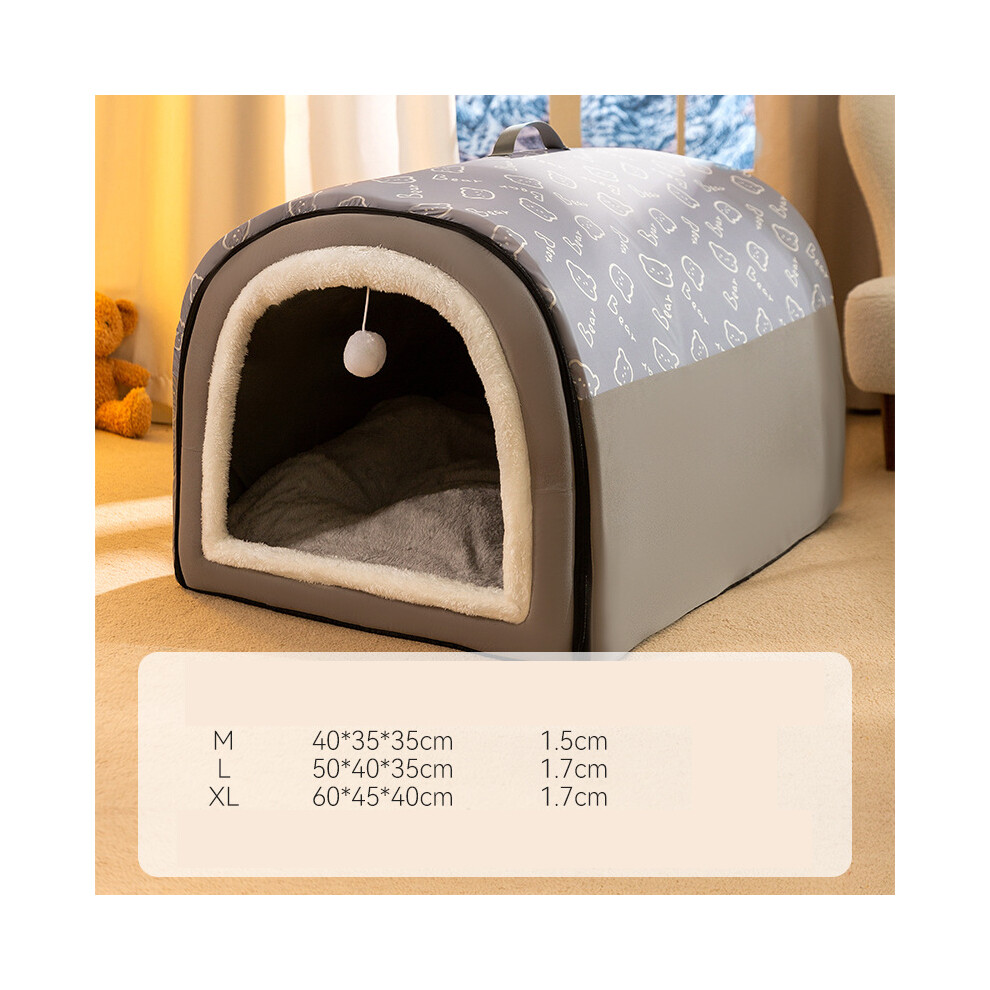 (5-XL) Lit d'hiver pour chien, niche auto-chauffante pour chiot, tente de couchage confortable pour