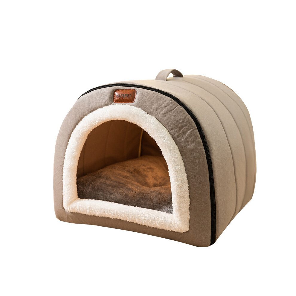 (2-M) Lit d'hiver pour chien, niche auto-chauffante pour chiot, tente de couchage confortable pour chat,
