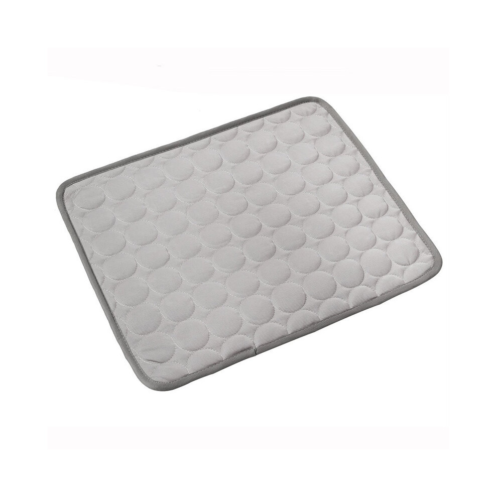 Tapis rafraîchissant pour chien (gris-S 50 x 40 cm) - Lit d'été extra large pour petits et grands chiens