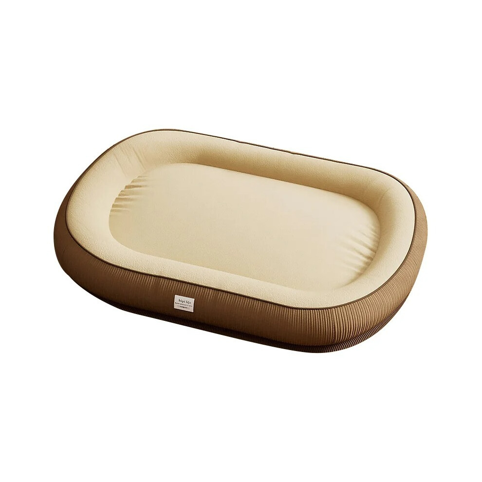 (Marron-L) Fournitures pour chiens Lit Petit Canapé Chats Literie Races Chiens Lits Grand Moyen Animaux