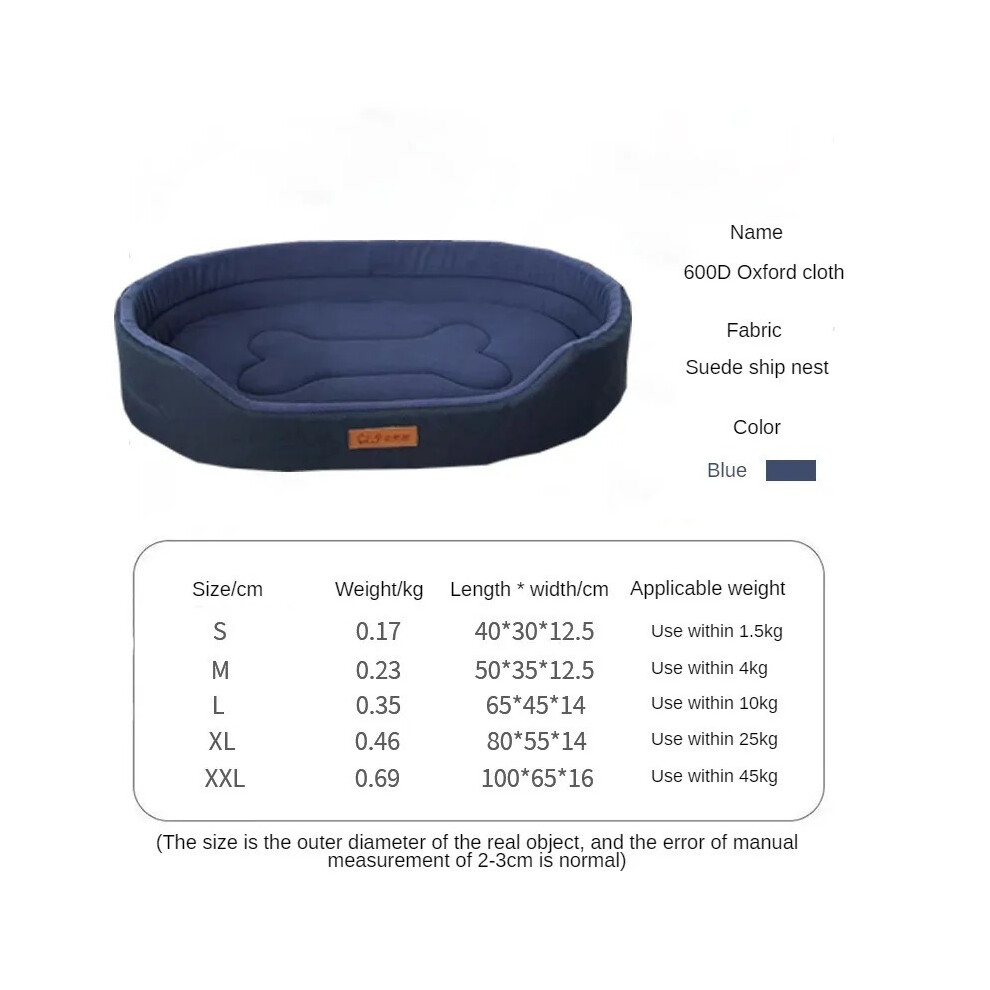 (Bleu-XXL 100x65cm) Coussins pour chiens, lits pour animaux de compagnie, canapés, grands chiens, couvertures