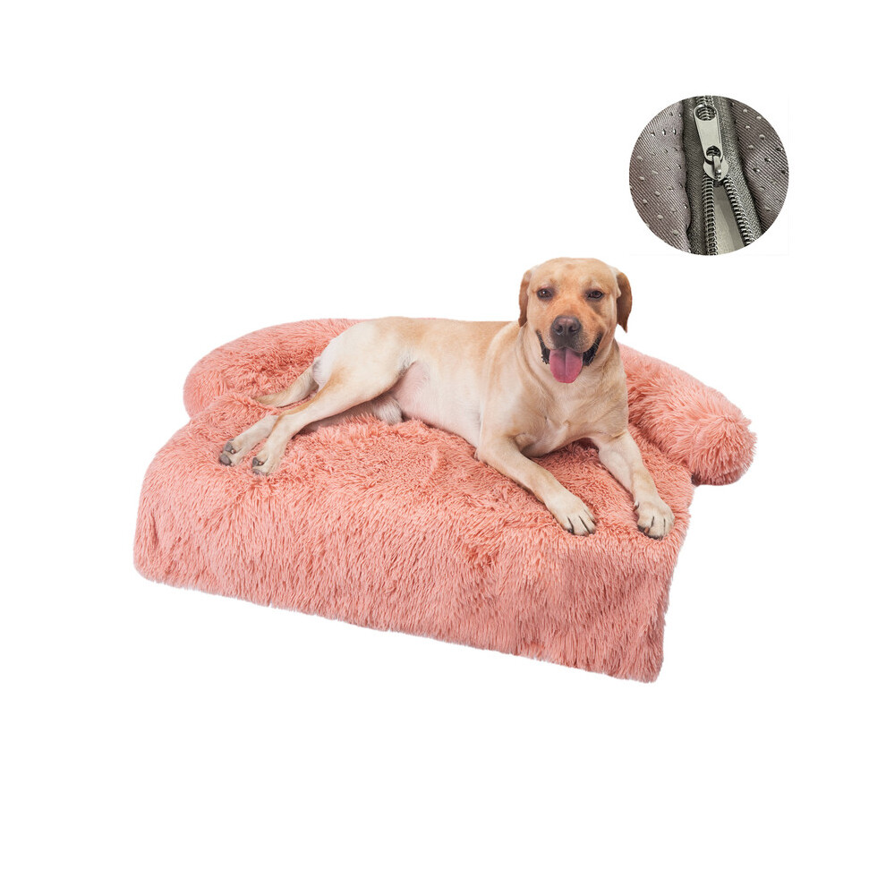 (Rose détachable - 70 x 70 cm) Couverture lavable pour animaux de compagnie, lit apaisant pour grands