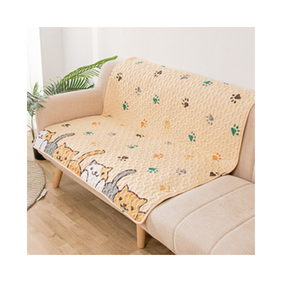 (Imprimé Chat-S 70x70cm) Tapis pour chien pour sols Parc pour animaux de compagnie Chenil Caisses Tapis