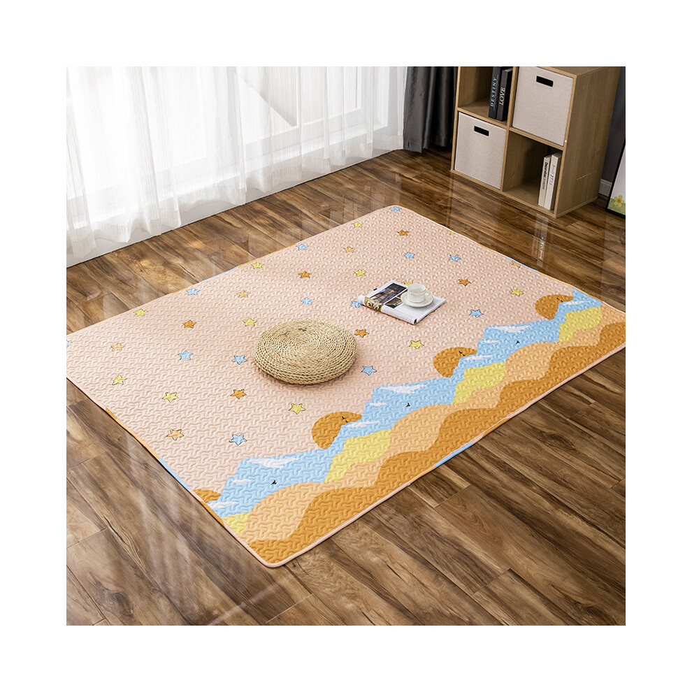 (Sunrise Pink-L 90x120cm) Tapis pour chien pour sols, parc pour animaux de compagnie, chenil, caisses,