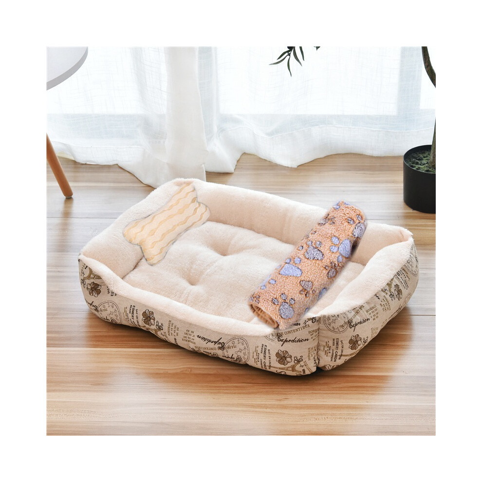 (3 en 1 huit-47X37cm) Lit pour chien pour toutes les saisons - Idéal pour les chiens et chats de petite,